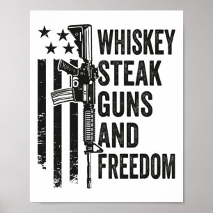 Póster Armas De Robo De Whiskey Y Libertad - Graciosa Gun