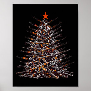Póster Armas Regalos Graciosos De Navidad 2024 Para Un Ar