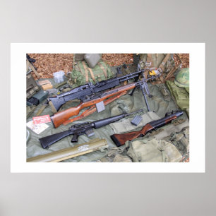 Póster Armas y engranaje de la era de Vietnam