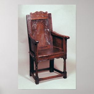 Póster Armchair with arcaded back and boxed sides