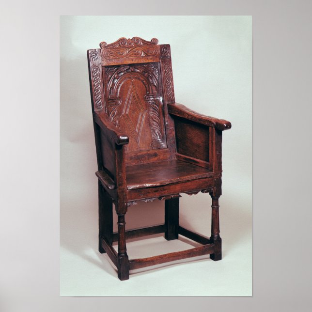 Póster Armchair with arcaded back and boxed sides (Frente)