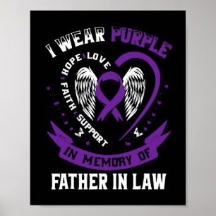 Póster Armé Morado En Memoria De Padre En La Ley Pancreat