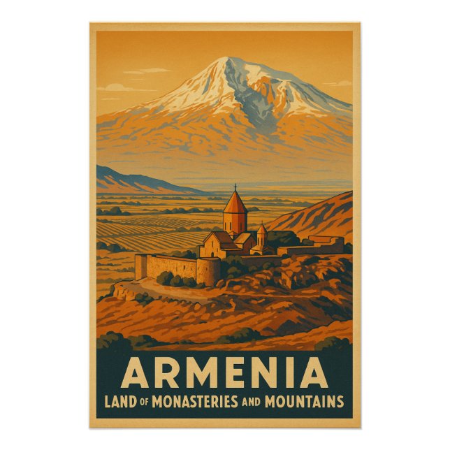 Póster Armenia - Tierra de monasterios y montañas (Anverso)