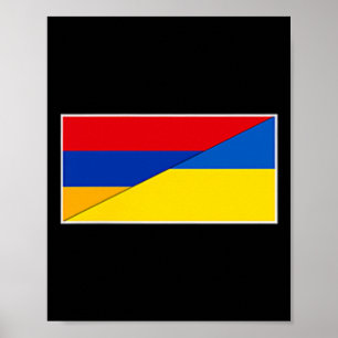 Póster Armenia Ucrania Bandera Nacionalidad armenia ucran