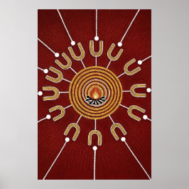 Póster Armonía aborigen - Artesanía de Fireside