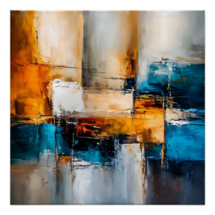 Póster Armonía abstracta: líneas, luz, formas