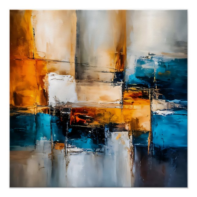 Póster Armonía abstracta: líneas, luz, formas (Anverso)