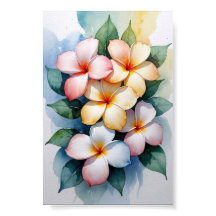 Armonía Acuarela de Plumeria Tropical