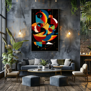 Póster Armonía Celestial – Abstracto Geométrico Dinámico