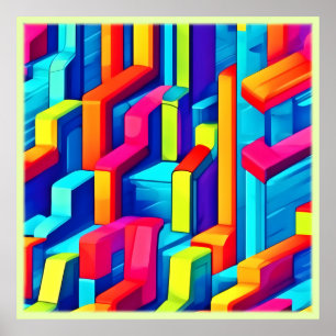 Póster Armonía de abstracto geométrico