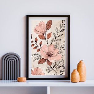 Póster Armonía de Flor Terracota
