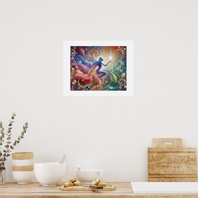 Póster Armonía de Gemstone: Maravilla de acuarela (Cocina)