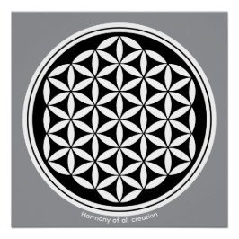Póster Armonía de la Creación – Símbolo de Geometría Sagr