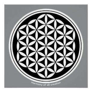 Póster Armonía de la Creación – Símbolo de Geometría Sagr
