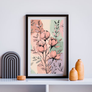 Póster Armonía de Magnolia Vintage