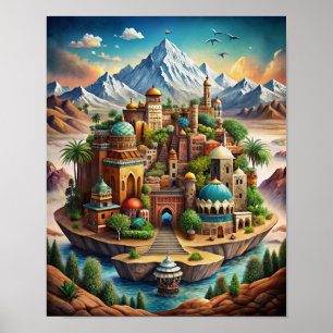 Póster Armonía de paisajes marroquíes: Una fusión de la n