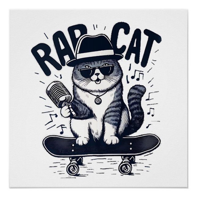 Póster Armonía de Rap Cat (Anverso)