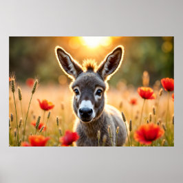 Póster Armonía de verano de Donkey paisaje rural