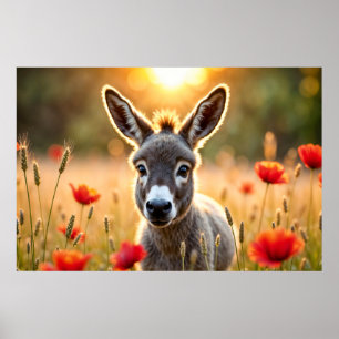Póster Armonía de verano de Donkey paisaje rural