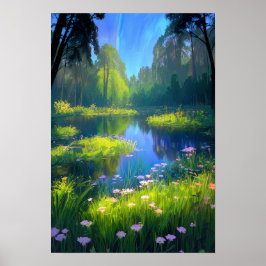 Póster Armonía del terreno pantanoso