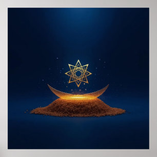 Póster Armonía Dorada: Resonancia Divina del Shree Yantra