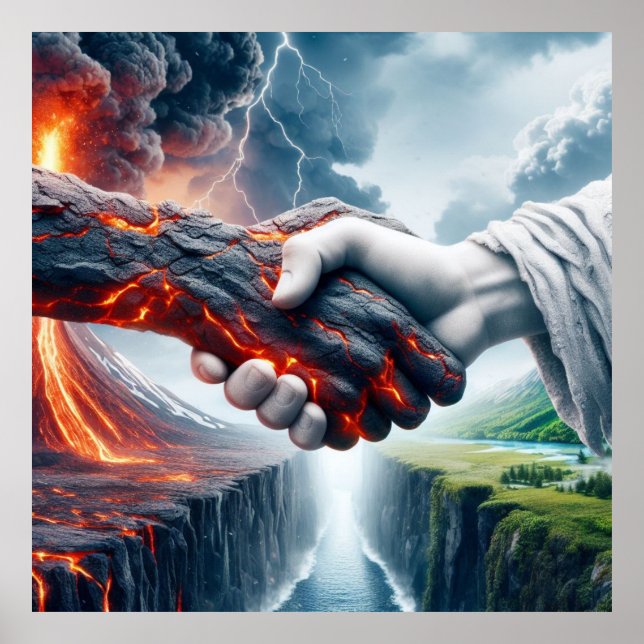 Póster Armonía en el caos - Poster de apretón de manos el (Frente)