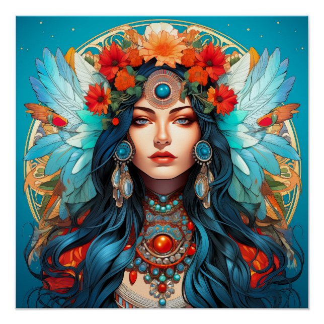 Póster Armonía en el patrimonio - Diseño Art Nouveau (Anverso)