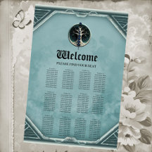 Armonía en el verde azulado árbol místico de la vi