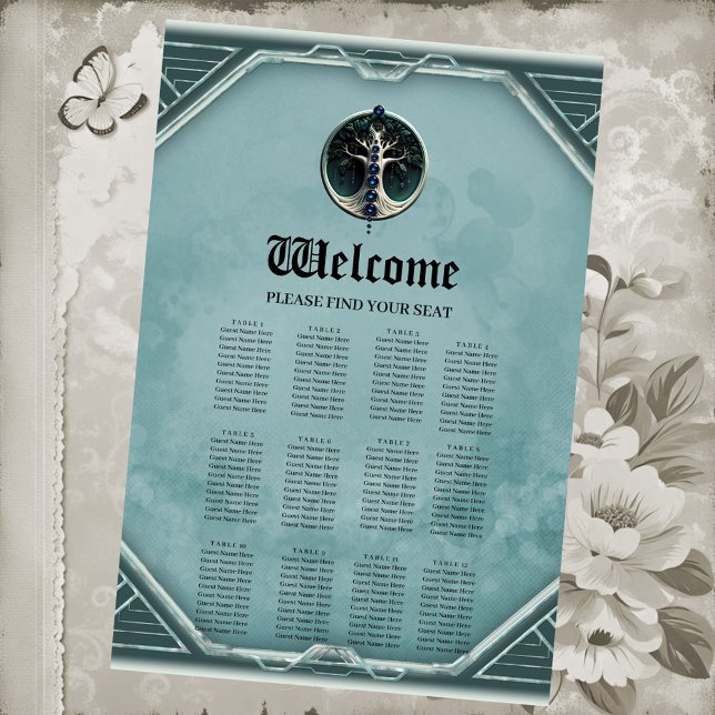 Póster Armonía en el verde azulado árbol místico de la vi (Subido por el creador)