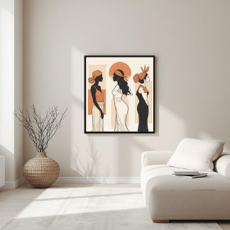 Póster Armonía en forma – Composición abstracta neutral X