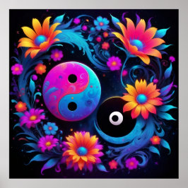Póster Armonía espiritual Yin Yang