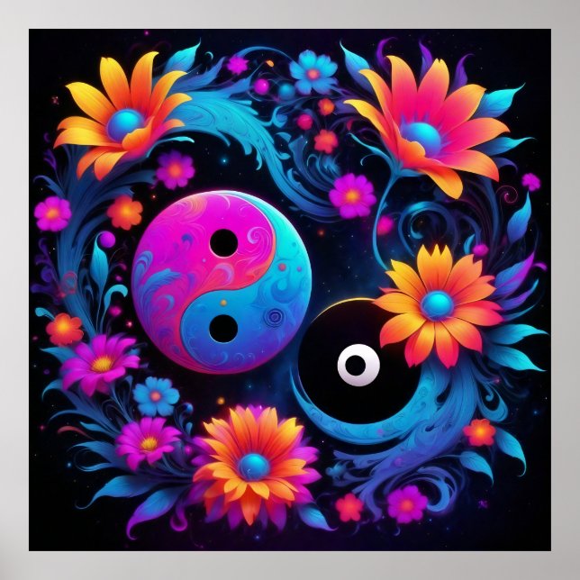 Póster Armonía espiritual Yin Yang (Frente)