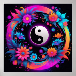 Póster Armonía espiritual Yin Yang