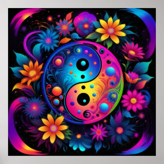 Póster Armonía espiritual Yin Yang
