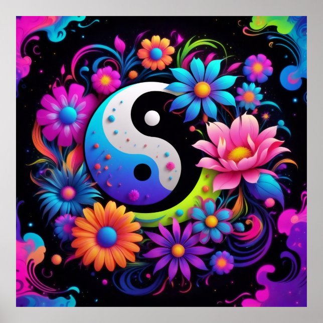 Póster Armonía espiritual Yin Yang (Frente)