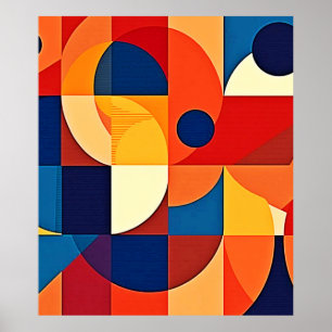 Póster Armonía Geométrica: Diseño Artístico