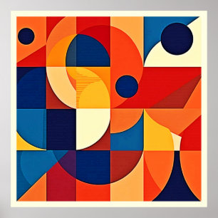 Póster Armonía Geométrica: Diseño Artístico