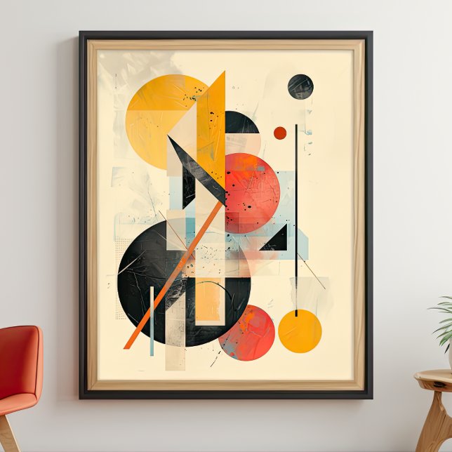Póster Armonía Geométrica: Fusión Modernista de Mitad de  (Subido por el creador)