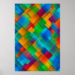 Póster Armonía geométrica vibrante