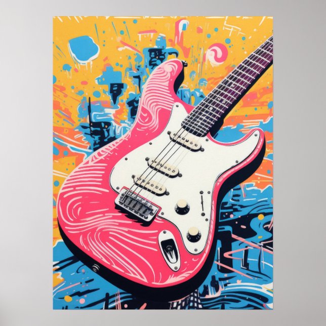 Póster Armonía melódica: La guitarra colorida (Frente)