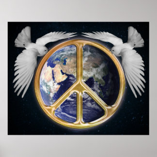 Póster Armonía Mundial de la Paz Globo Poster mundial de 