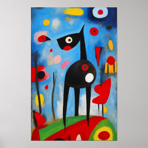 Póster Armonía Poster de perro: Oda a Joan Miró
