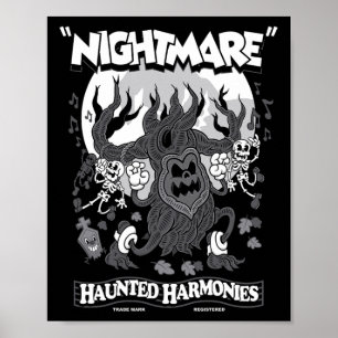 Póster Armonías embrujadas - Halloween Personalizado vint