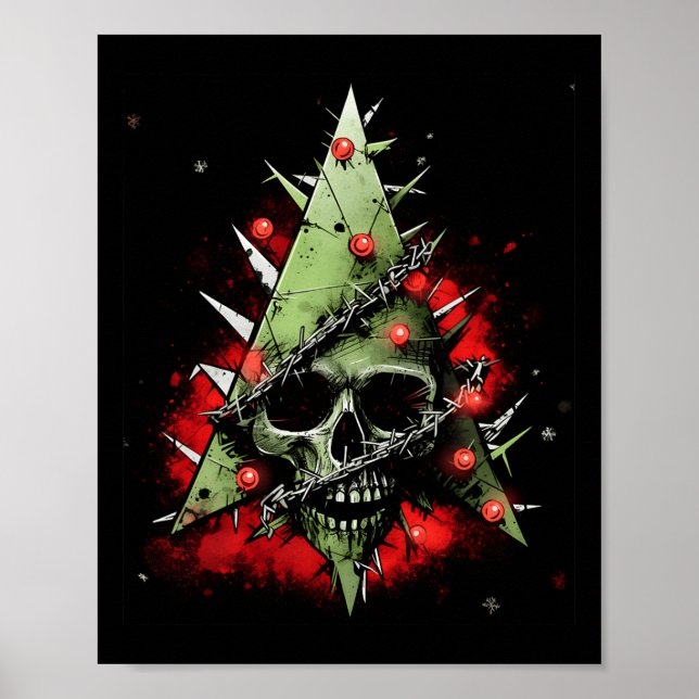 Póster Armonizando contrastes árbol de Navidad se reúne c (Frente)