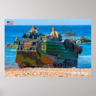 Póster ARMOR DE PLAYA - Vehículo anfibio de asalto