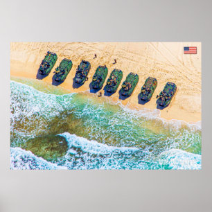 Póster ARMOR DE PLAYA - Vehículo anfibio de asalto