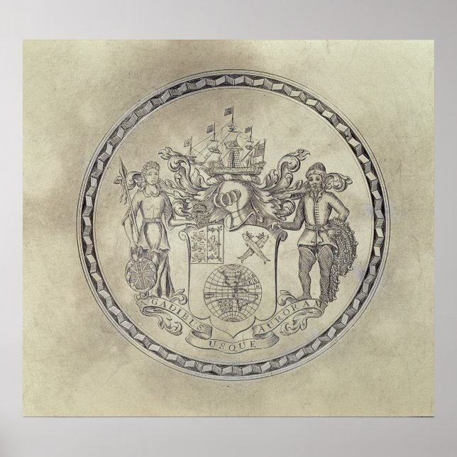 Póster Armorials of the South Sea Company (Frente)