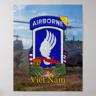 Póster Army 173rd ABN BDE Vietnam War Patch