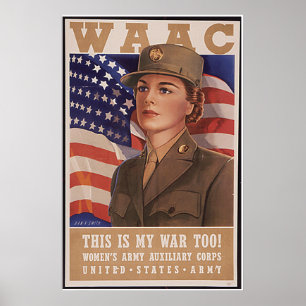 Póster Army Air Corp de las mujeres