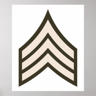 Póster Army Sergeant rank